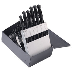 ‎1mm-13mm RHS / RHC HSS 135 Degree Split Point Heavy Duty Jobber Length Drill Set - Steam Oxide - Exact Tooling