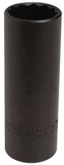 Proto - 7/8", 1/2" Drive, Deep Hand Socket - 12 Points, 3-1/4" OAL, Alloy Steel, Black Finish - Exact Tooling