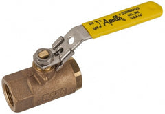 Apollo - 3/4" Pipe, Standard Port, Bronze Standard Ball Valve - 2 Piece, NPT Ends, Locking Lever Handle, 600 WOG, 150 WSP - Exact Tooling
