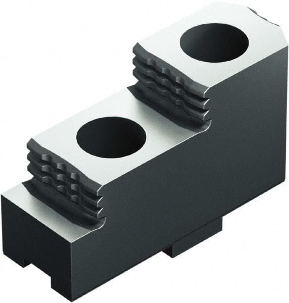 Schunk - 10" Max Chuck Diam Compatibility, Case Hardened Steel Tongue & Groove Hard Lathe Top Jaws - 2 Steps - Exact Tooling