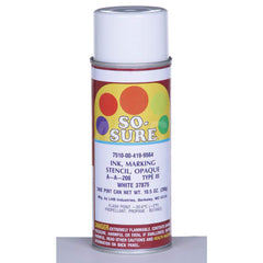 Ability One - Stencil Inks; Color: White ; Container Size: 10.5 oz ; Type: Non-Porous ; Material: Ink - Exact Tooling