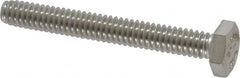 Value Collection - 1/4-20 UNC, 2" Length Under Head Hex Head Cap Screw - Fully Threaded, Grade 316 Stainless Steel, Uncoated, 7/16" Hex - Exact Tooling