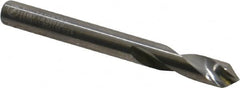 Made in USA - 1/4" Body Diam, 90°, 2-1/2" OAL, Solid Carbide Spotting Drill - Exact Tooling