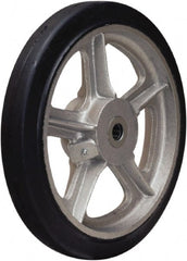 Hamilton - 14 Inch Diameter x 3 Inch Wide, Rubber on Aluminum Caster Wheel - 1,280 Lb. Capacity, 3-1/4 Inch Hub Length, 1-1/4 Inch Axle Diameter, Straight Roller Bearing - Exact Tooling