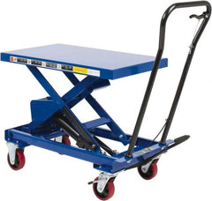 Value Collection - 1,100 Lb Capacity Hydraulic Scissor Elevating Cart - 15-1/2" to 35" Lift Height, 32-1/2" Platform Length x 19-3/4" Platform Width - Exact Tooling