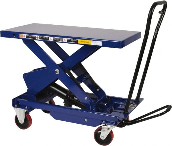 Value Collection - 1,750 Lb Capacity Hydraulic Scissor Elevating Cart - 16" to 39" Lift Height, 36" Platform Length x 20" Platform Width - Exact Tooling