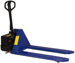Value Collection - 3,000 Lb Capacity, 31" Lift Height, Battery Operated Lift - 3-1/3" Lowered Height, 13" Load Center, 43-1/4" Fork Length, 27" Overall Width - Exact Tooling
