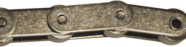 U.S. Tsubaki - 1" Pitch, ANSI C2042, Oversize Double Pitch Roller Chain - Chain No. C2042, 595 Lb. Capacity, 10 Ft. Long, 5/8" Roller Diam, 5/16" Roller Width - Exact Tooling