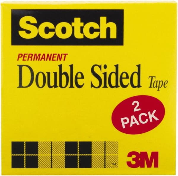 3M - 1/2" x 25 Yd Double Sided Tape - Transparent - Exact Tooling