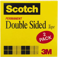 3M - 1/2" x 25 Yd Double Sided Tape - Transparent - Exact Tooling