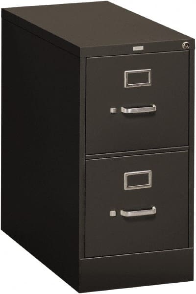 Hon - 15" Wide x 29" High x 26-1/2" Deep, 2 Drawer Vertical File - Steel, Charcoal - Exact Tooling