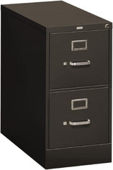 Hon - 15" Wide x 29" High x 26-1/2" Deep, 2 Drawer Vertical File - Steel, Charcoal - Exact Tooling