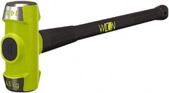 Wilton - 14 Lb Head, 30" Long Sledge Hammer - Steel Head, Steel Handle with Grip - Exact Tooling