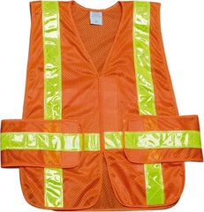 Ability One - High Visibility Vest - CL2 ORG/YLW UNIV FRONT CLOSE SAFETY VEST - Exact Tooling