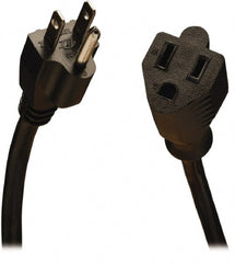 Tripp-Lite - 15', 18/3 Gauge/Conductors, Black Indoor Replacement Cord - 0 Receptacles, 10 Amps, 120 VAC, UL SJT, NEMA 5-15P - Exact Tooling