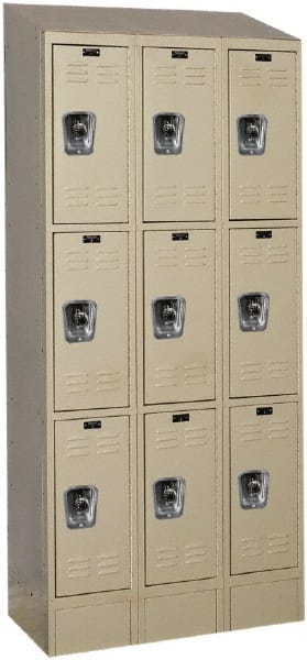 Hallowell - 9 Door, 3 Tier, Ready-Built Wardrobe & Box Lockers - Exact Tooling