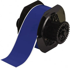 Brady - 2-1/4" Wide, Blue Vinyl Labels - For BBP30 Label Printer, BBP33 Label Printer, BBP35 Multicolor Sign & Label Printer, BBP37 Color & Cut Sign & Label Printer, BradyPrinter S3100, BBP31 Sign & Label Printer - Exact Tooling