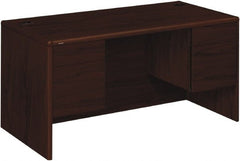 Hon - High Pressure Laminate Double Pedestal Desk - 60" Wide x 30" Deep x 29-1/2" High, Mahogany - Exact Tooling