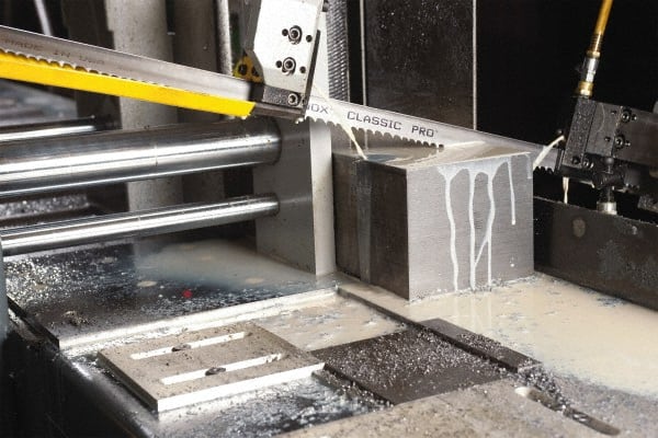 Lenox - 2 to 3 TPI, 15' 6" Long x 1-1/2" Wide x 0.05" Thick, Welded Band Saw Blade - M42, Bi-Metal, Toothed Edge, Modified Raker Tooth Set, Flexible Back - Exact Tooling