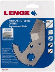 Lenox - Cutter Replacement Blade - Use with Lenox: 12123R1, Cuts PVC, CPVC, Pex, Polyethylene and Rubber Hose - Exact Tooling