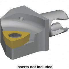 Kennametal - Right Hand Cut, Size KM16, WC.. Insert Compatiblity, Modular Turning & Profiling Cutting Unit Head - 10mm Ctr to Cutting Edge, 20mm Head Length, Through Coolant, Series KM Micro - Exact Tooling