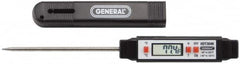 General - -40 to 302°F, -40 to 150°C, Digital Pocket Thermometer - Accurate to 1.8°F, Stainless Steel - Exact Tooling