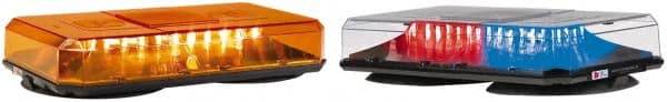 Federal Signal Emergency - Class 1 Joules, Variable Flash Rate, Magnetic Mount Emergency Mini-Lightbar Assembly - Powered by 12 to 24 VDC, Amber & Clear - Exact Tooling