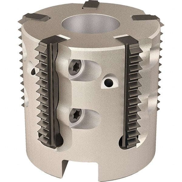 Vargus - 2.323" Cut Diam, 7.874" Max Depth of Cut, 1" Arbor Hole Diam, Internal/External Indexable Thread Mill - Insert Style 25S, 9 Inserts, Toolholder Style RTMC-D, 1.58" OAL - Exact Tooling