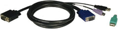 Tripp-Lite - 6' Long, HD15, PS/2, USB A/PS/2 Computer Cable - Black, Male x Male - Exact Tooling