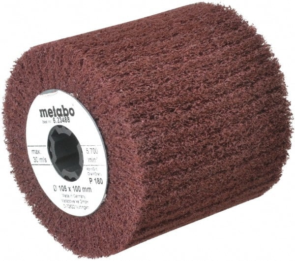 Metabo - 4" Diam, 180 Grit Aluminum Oxide Unmounted Flap Wheel - 4" Hole, 4" Wide, Nonwoven, Coarse Grade - Exact Tooling