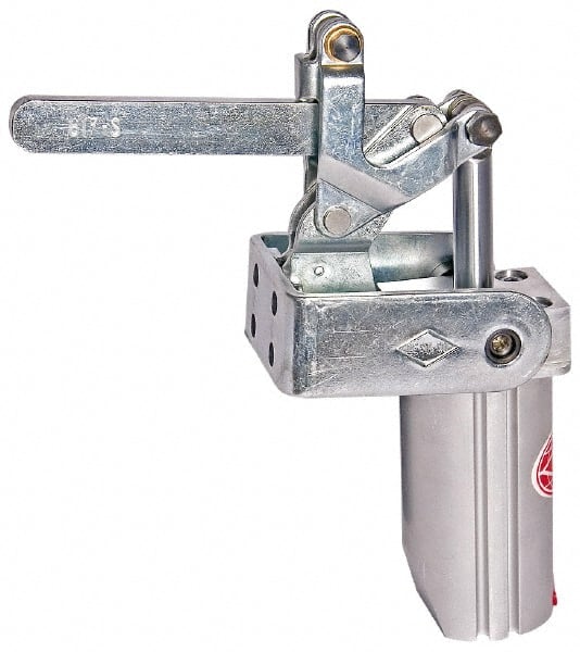 De-Sta-Co - 4,000 Lb Inner Hold Capacity, Vert Mount, Air Power Hold-Down Toggle Clamp - 1/4 NPT Port, 145 Max psi, 91° Bar Opening, 106.68mm Height Under Bar - Exact Tooling