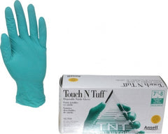 Ansell - Size M, 5 mil, Industrial Grade, Powdered Nitrile Disposable Gloves - Exact Tooling
