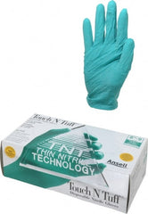 Ansell - Size L, 5 mil, Industrial Grade, Powdered Nitrile Disposable Gloves - Exact Tooling