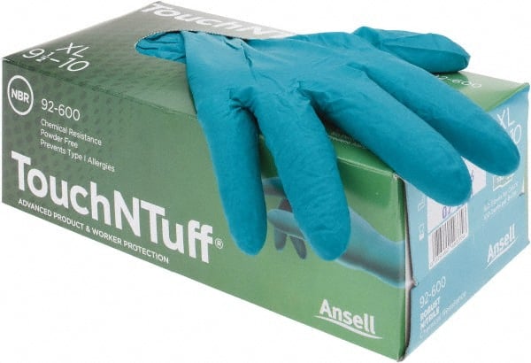Ansell - Size XL, 5 mil, Industrial Grade, Powder Free Nitrile Disposable Gloves - Exact Tooling