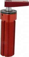 De-Sta-Co - 25 Lb Clamping Force, Left Hand Swing, 21.59mm Total Stroke, Single-Acting Pneumatic Swing Clamp - 10-32 Port, 72.9mm Body Length x 31.8mm Body Width, 4.1 cm3 (Clamp), 130 Max psi - Exact Tooling