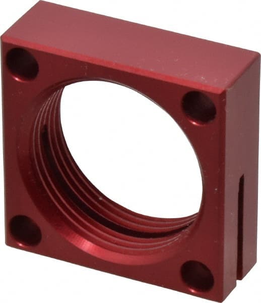 De-Sta-Co - 1-1/8 - 16 Thread, 13/64" Mounting Hole, Aluminum Clamp Mounting Block - 1/2" Thick x 1.38" Long x 1.378" Wide - Exact Tooling