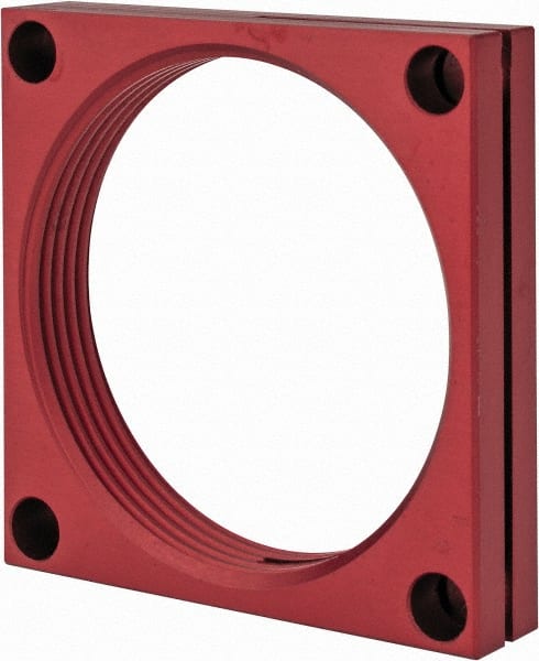 De-Sta-Co - 2-1/4 - 12 Thread, 0.28" Mounting Hole, Aluminum Clamp Mounting Block - 1/2" Thick x 2-1/2" Long x 2-1/2" Wide - Exact Tooling