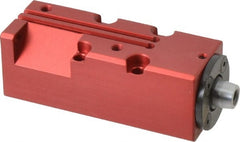 De-Sta-Co - 25 Lb Clamping Force, Right Hand Swing, 21.59mm Total Stroke, Single-Acting Pneumatic Swing Clamp - 10-32 Port, 85.6mm Body Length x 19.05mm Body Width, 4.1 cm3 (Clamp), 130 Max psi - Exact Tooling