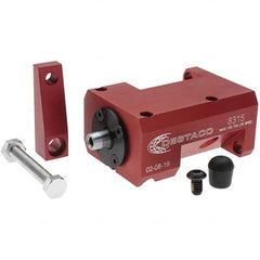 De-Sta-Co - 90 Lb Clamping Force, Right Hand Swing, 31.75mm Total Stroke, Single-Acting Pneumatic Swing Clamp - 1/8 NPT Port, 104.39mm Body Length x 38.1mm Body Width, 2.01 Cu In (Clamp), 2.26 Cu In (Unclamp), 130 Max psi - Exact Tooling