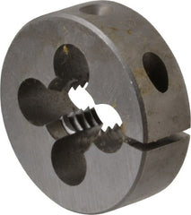 Cle-Line - 1/2-13 UNC Thread, 1-1/2" Outside Diam Carbon Steel Round Die - 2" Thick, Right Hand Thread, Adjustable - Exact Tooling