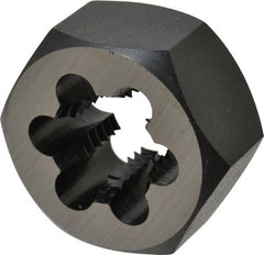 Cle-Line - 11/16-11 UNS Thread, 1-7/16" Hex, Hex Rethreading Die - Carbon Steel, 3/4" Thick, Series 0650 - Exact Tooling