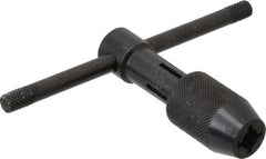 Cle-Line - #12 to 1/2" Tap Capacity, T Handle Tap Wrench - 3-5/8" Overall Length - Exact Tooling