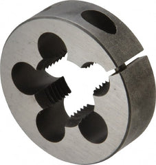 Cle-Line - 7/8-14 UNF Thread, 2" Outside Diam Carbon Steel Round Die - 5/8" Thick, Right Hand Thread, Adjustable - Exact Tooling