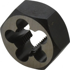 Cle-Line - 1/2-20 UNF Thread, 1-1/16" Hex, Hex Rethreading Die - Carbon Steel, 1/2" Thick, Series 0650 - Exact Tooling
