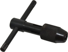 Cle-Line - #0 to 1/4" Tap Capacity, T Handle Tap Wrench - 2-3/4" Overall Length - Exact Tooling