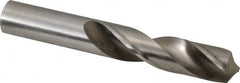 Hertel - 43/64" 118° High Speed Steel Screw Machine Drill Bit - Bright Finish, Right Hand Cut, 2-7/8" Flute Length, 4-5/8" OAL - Exact Tooling