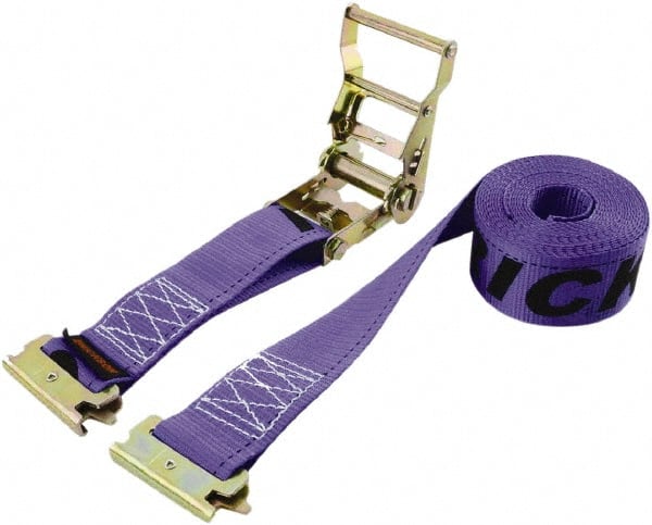 Erickson Manufacturing - 16' Long x 2" Wide, 2,500 Lb Basket Capacity, Polyester & Steel Web Sling - Blue - Exact Tooling