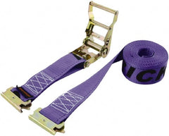 Erickson Manufacturing - 16' Long x 2" Wide, 2,500 Lb Basket Capacity, Polyester & Steel Web Sling - Blue - Exact Tooling