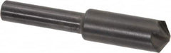Hertel - 3/8" Head Diam, 1/4" Shank Diam, 4 Flute 120° High Speed Steel Countersink - 1-3/4" OAL, Straight Shank - Exact Tooling