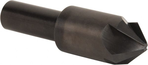 Hertel - 3/4" Head Diam, 1/2" Shank Diam, 4 Flute 82° High Speed Steel Countersink - 2-11/16" OAL, Straight Shank - Exact Tooling